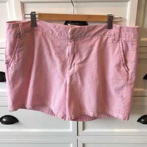 Marc New York Seersucker Red White Shorts 14